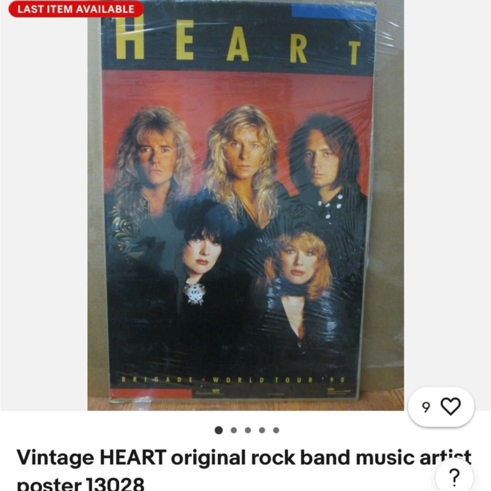 Heart Band Poster - Black and Gold